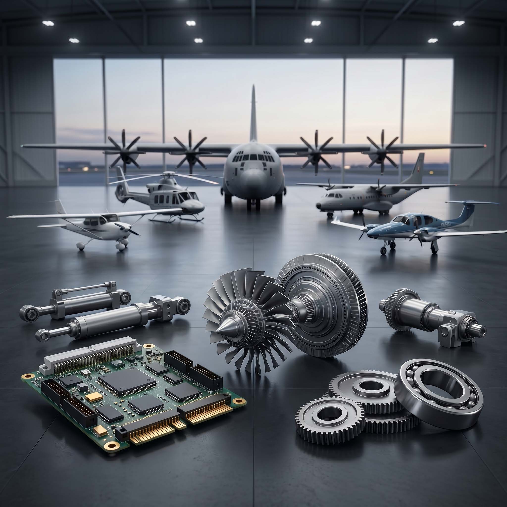 Helikopter ve uçak yedek parçaları
